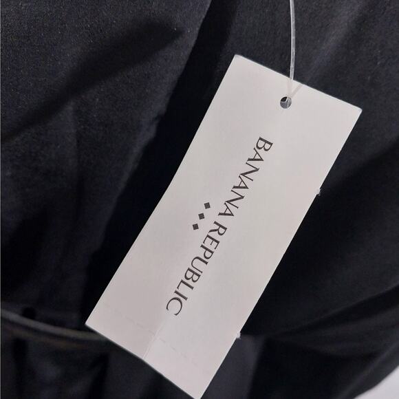 NWT@$120! BANANA REPUBLIC! LUXE BLACK POUF SLEEVE, BELTED WAIST DRESS! SZ 6 - Picture 8 of 12